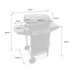 Barbecue a gás de 2 queimadores